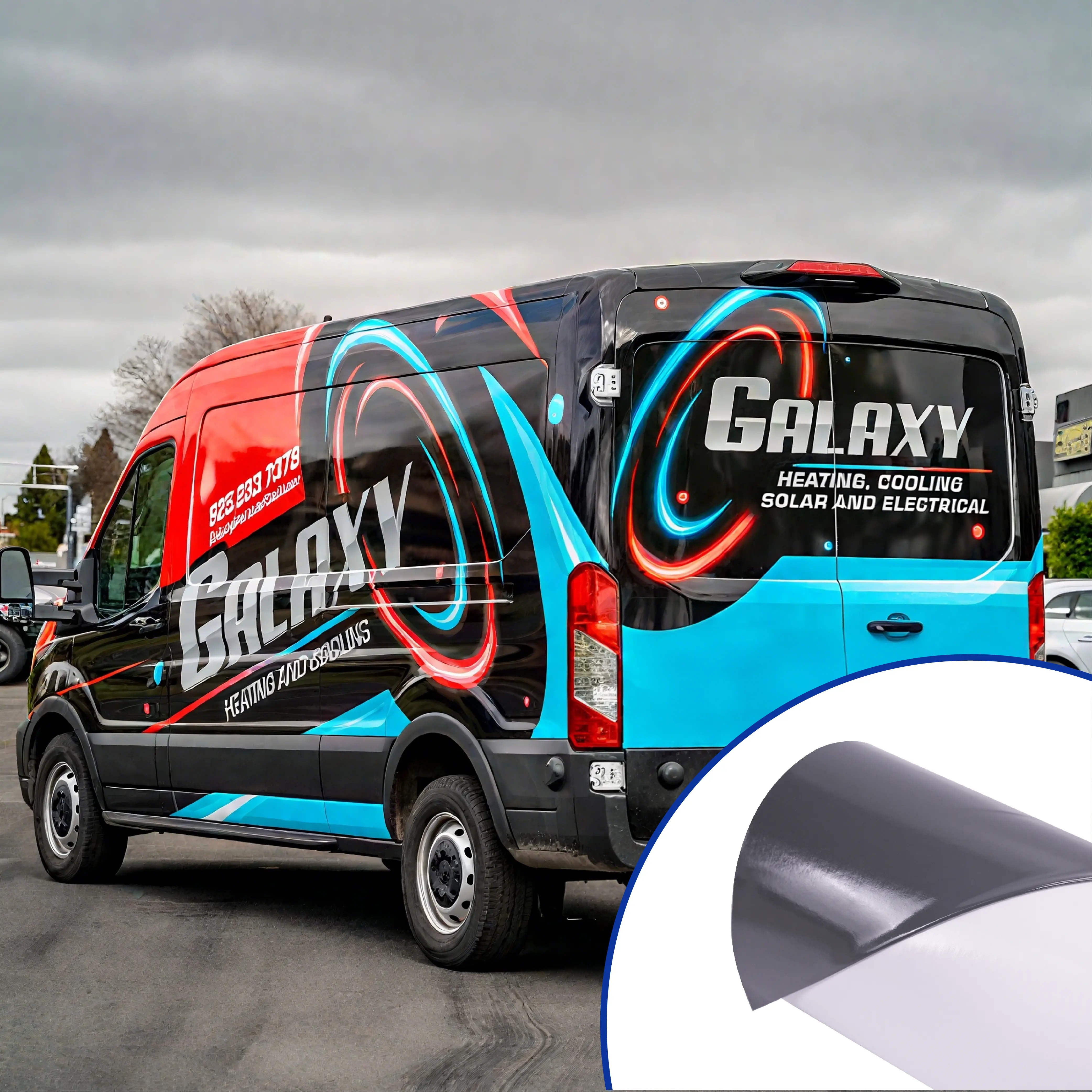 Double coated PE Release Liner self adhesive vinyl for automotive graphics